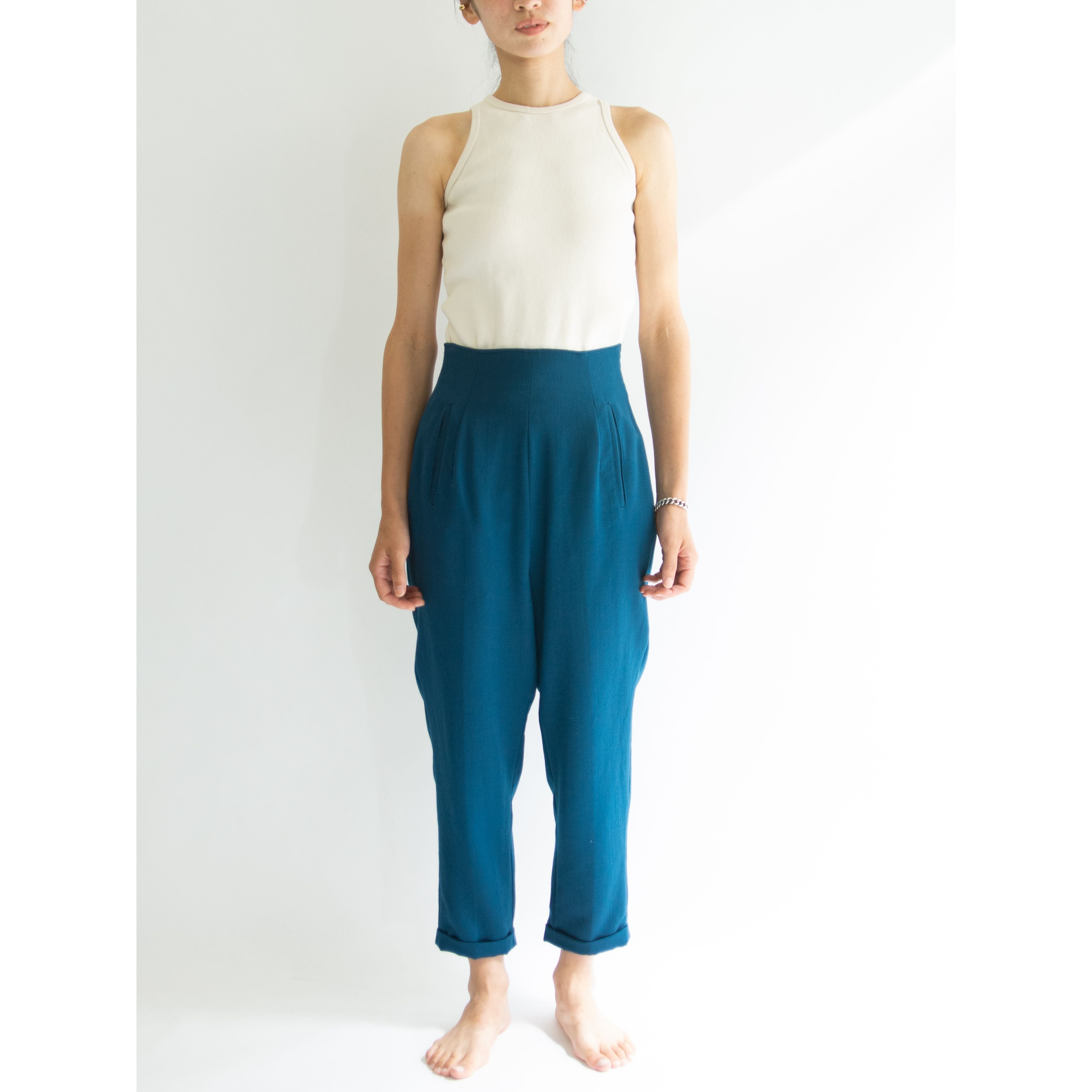 【Composition by KENZO】Made in Japan 100% Wool Cropped Tapered Pants(ケンゾー 日本製 クロップド テーパードウールパンツ)