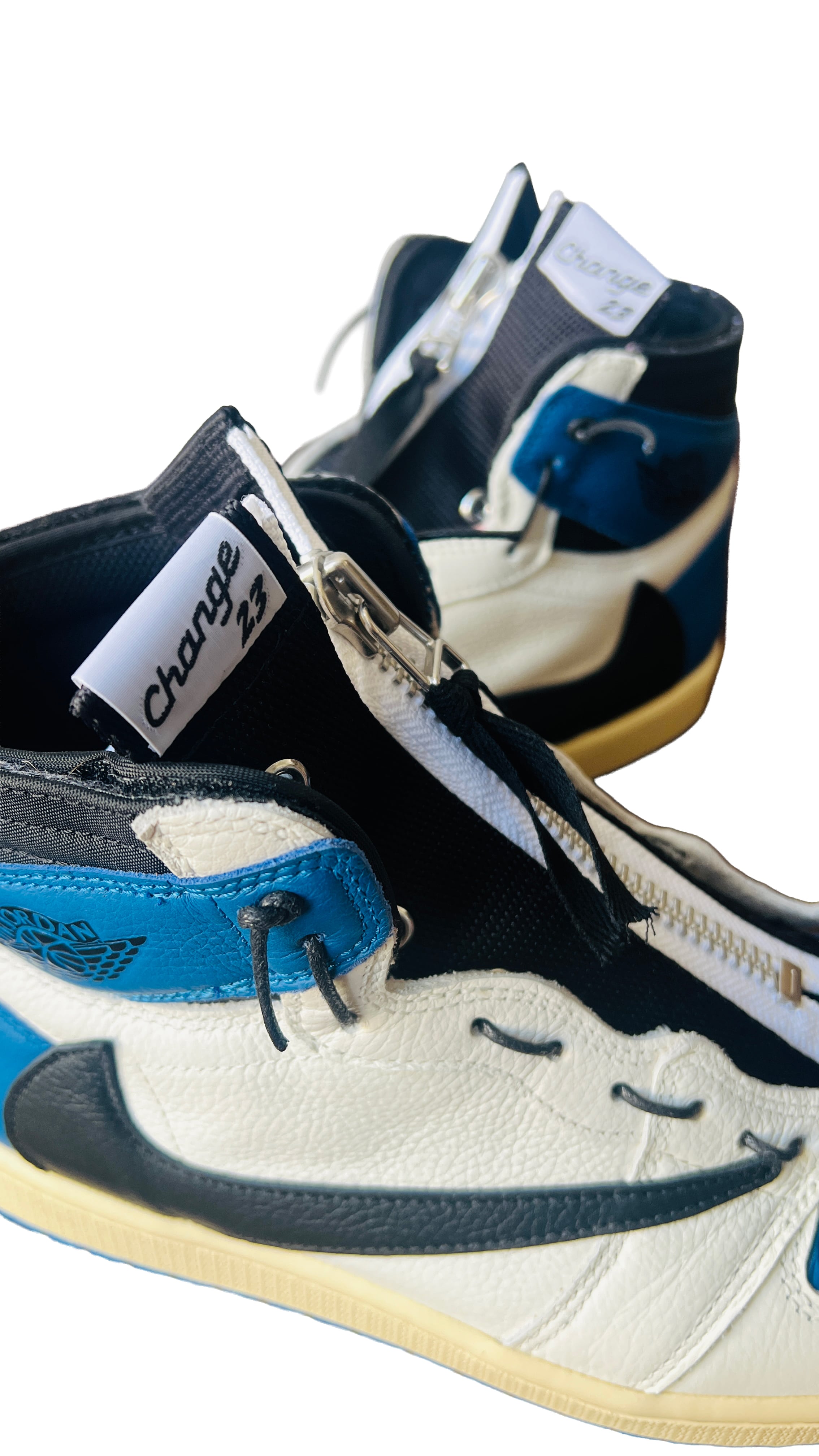 エアニッパ Sneakers Zippers for AJ1 HI | change