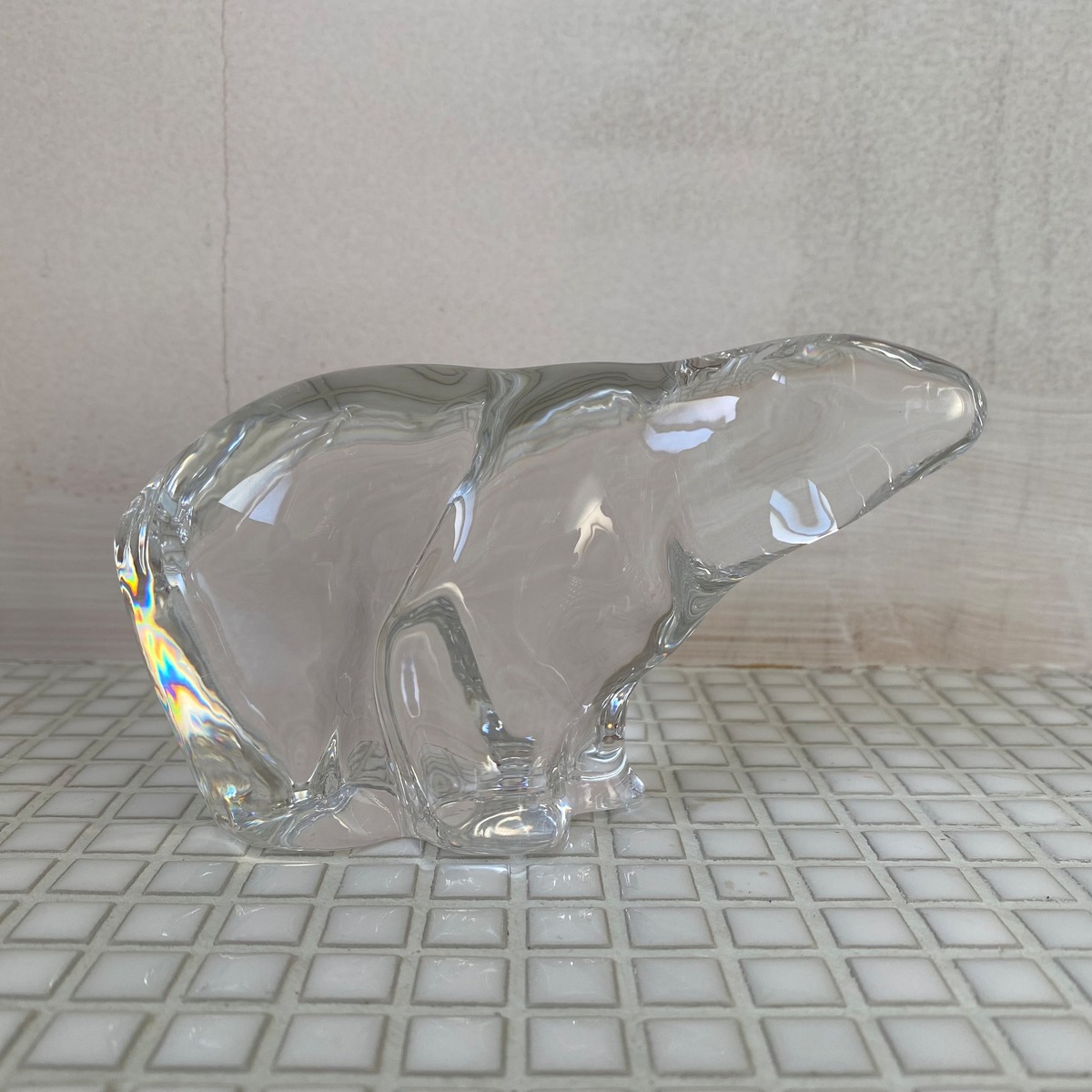 Hadeland Polar Bear crystal glass object | fave