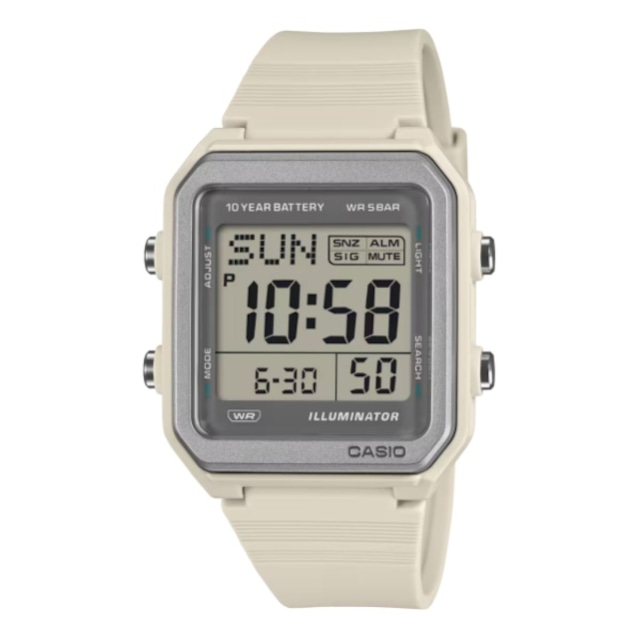 国内正規品 CASIO Collection カシオ コレクション 6気圧防水 長寿命バッテリー ホワイト ユニセックス腕時計 W-221H-8AJF