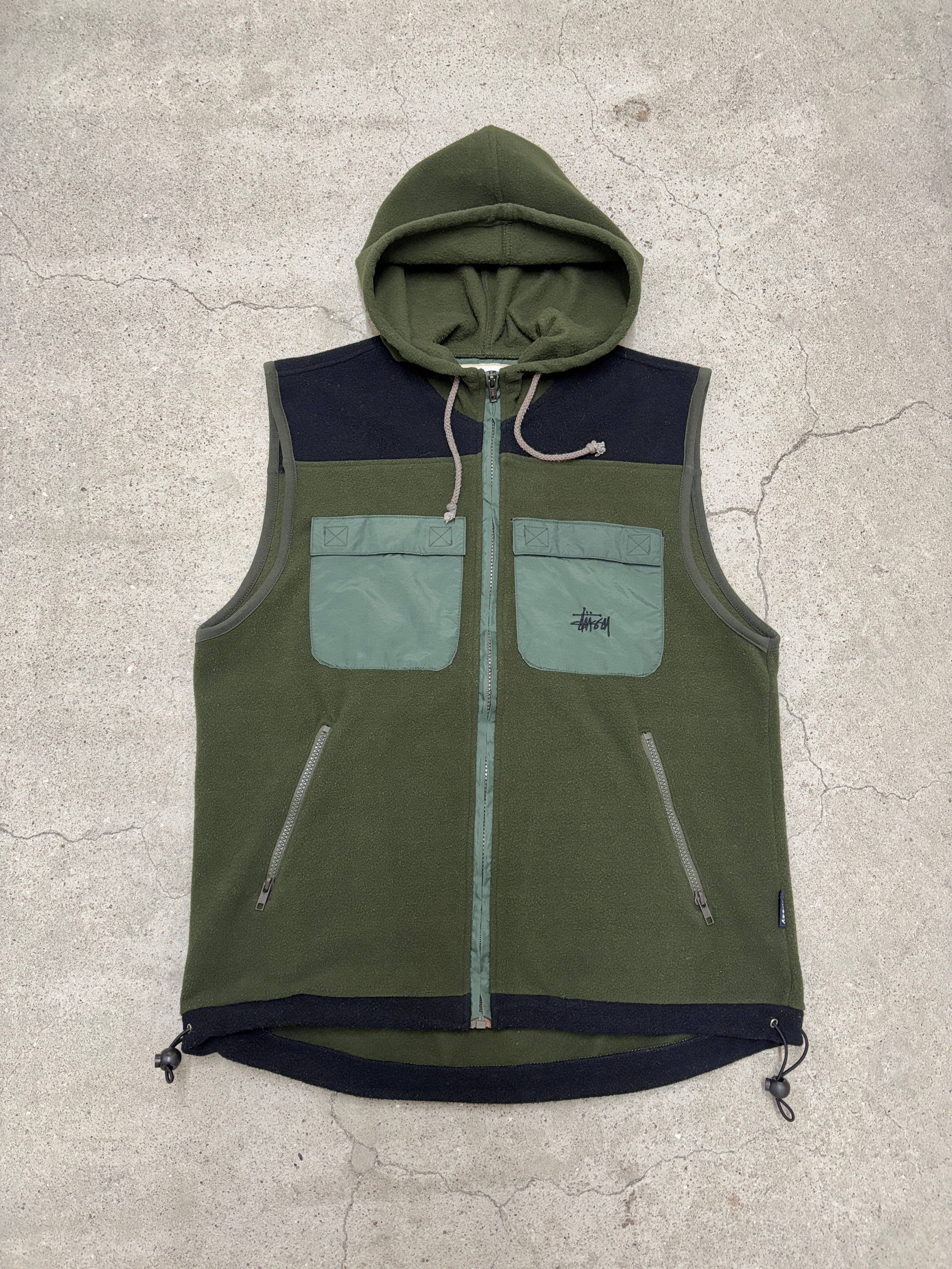 90～00s OLD STUSSY/STUSSY OUTDOOR/Fleece Vest/L/フリ－スベスト/フ