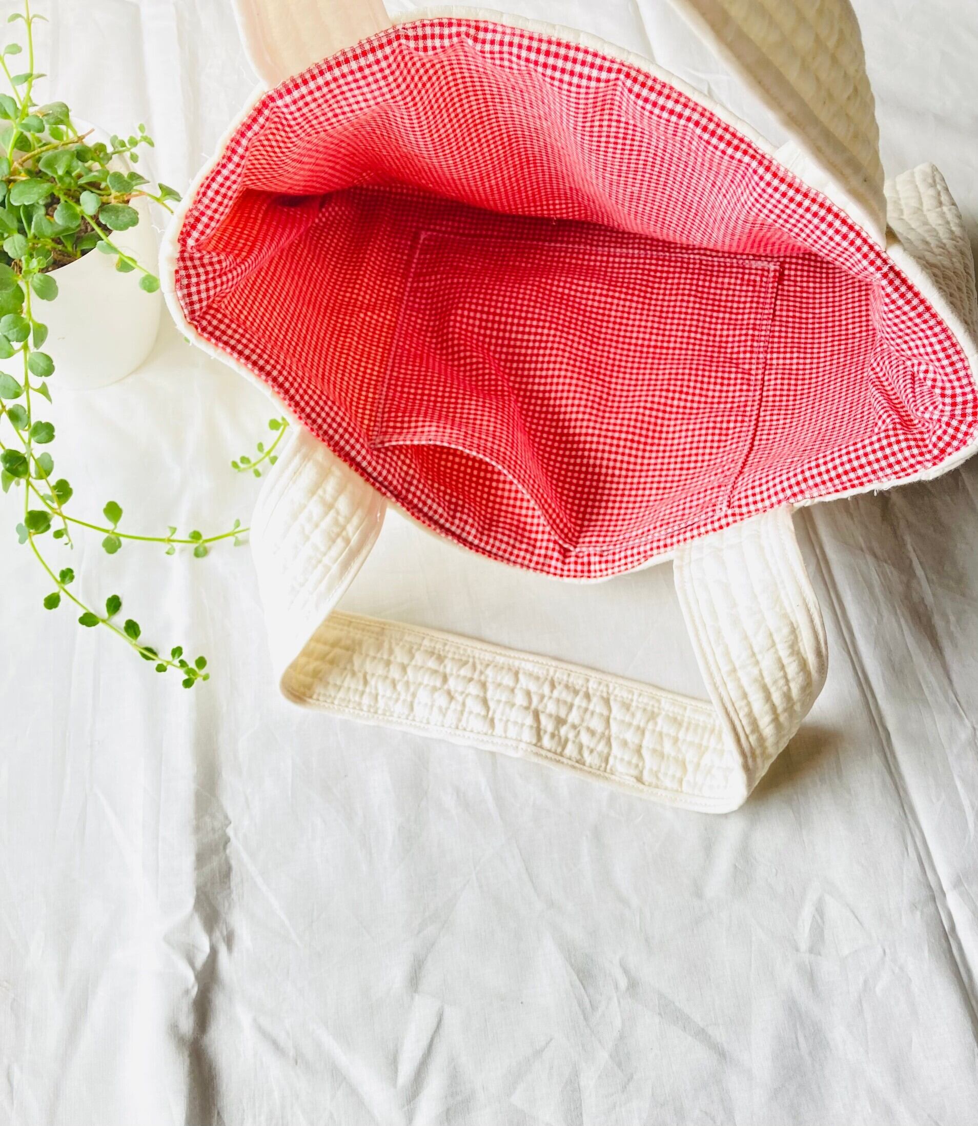 韓国ヌビ&リバティリボン トートバッグ Mサイズ サブバッグ