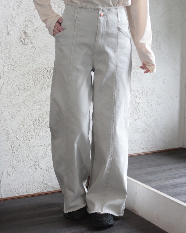 【hunch】ストレッチデニムワイドパンツ　(251249)