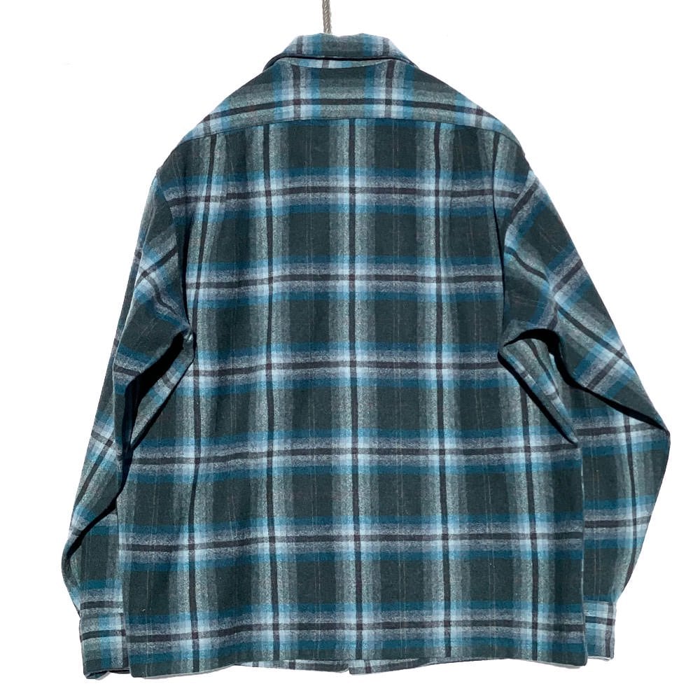 Pendleton [PENDLETON] vintage open collar wool shirt [1970s