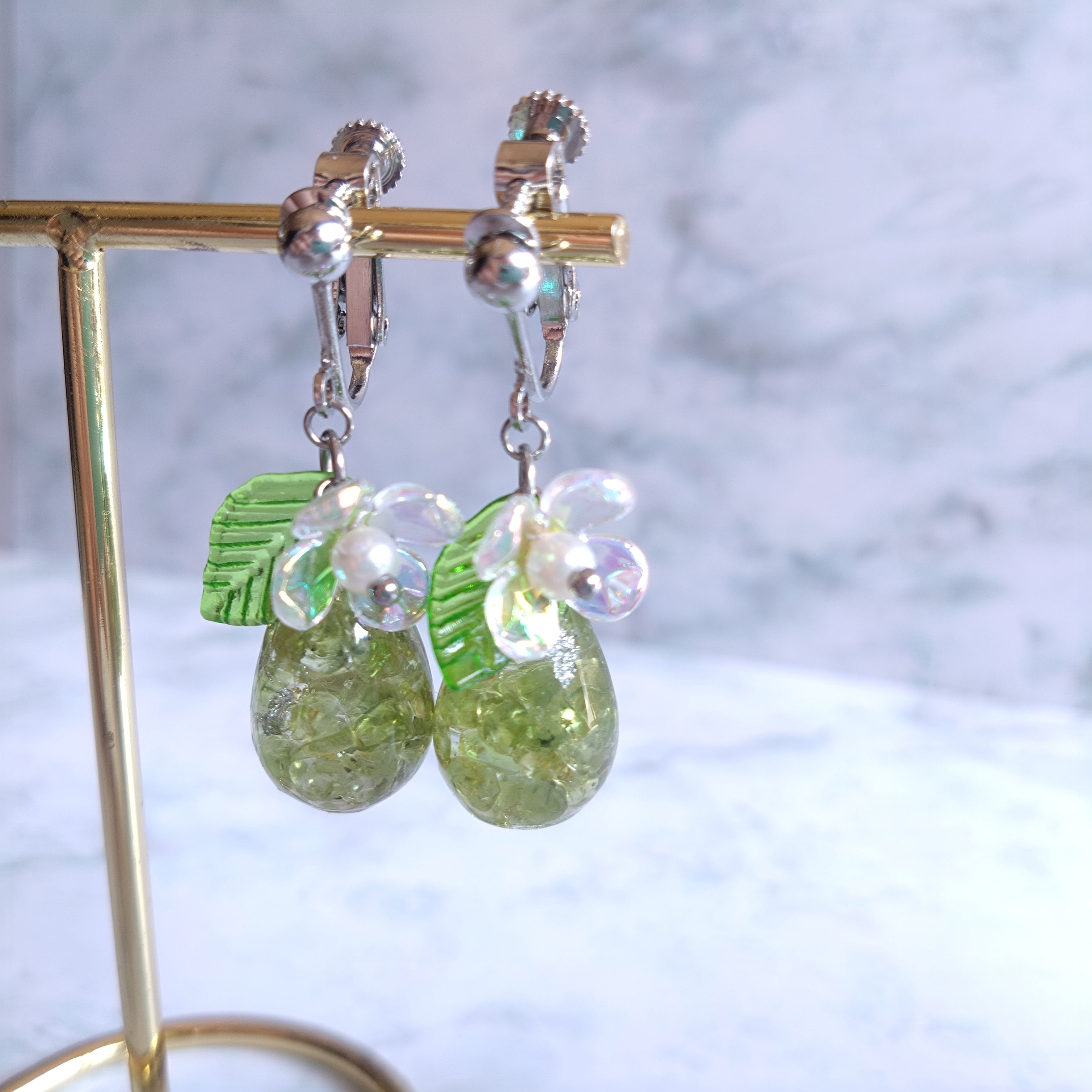 天然石の果実 7～12月 しずく チャーム アンブレラマーカー ネックレス