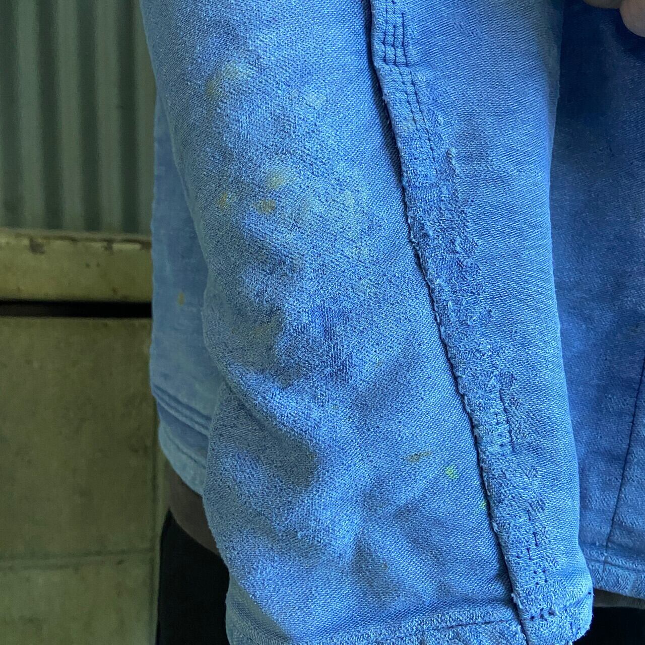 70年代〜 rofa ドイツ ブルー モールスキンジャケット メンズL相当