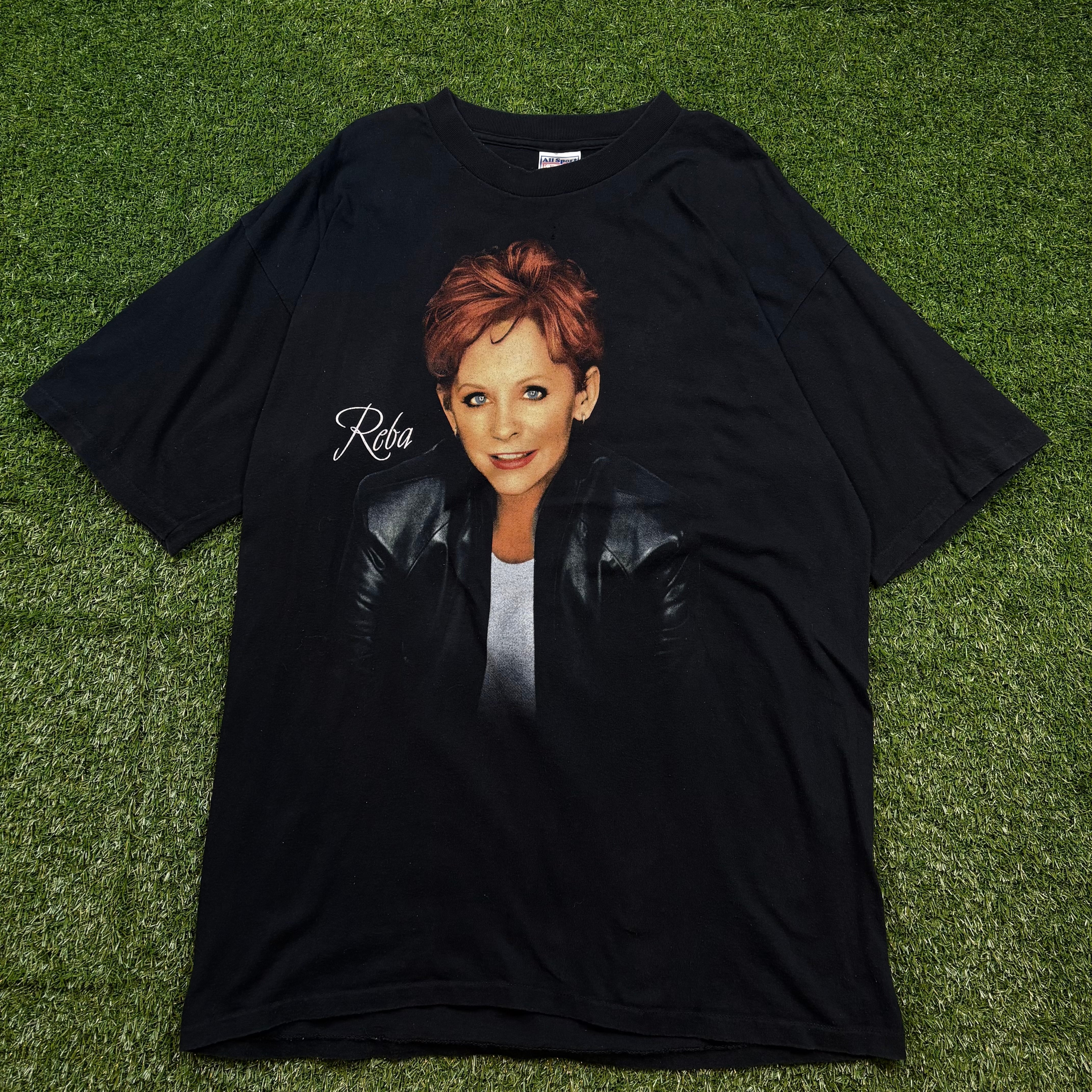 Reba Tシャツ Mサイズ 黒 Reba McEntire 00sツアーT リーバ・マッキンタイア プリント T-sh T