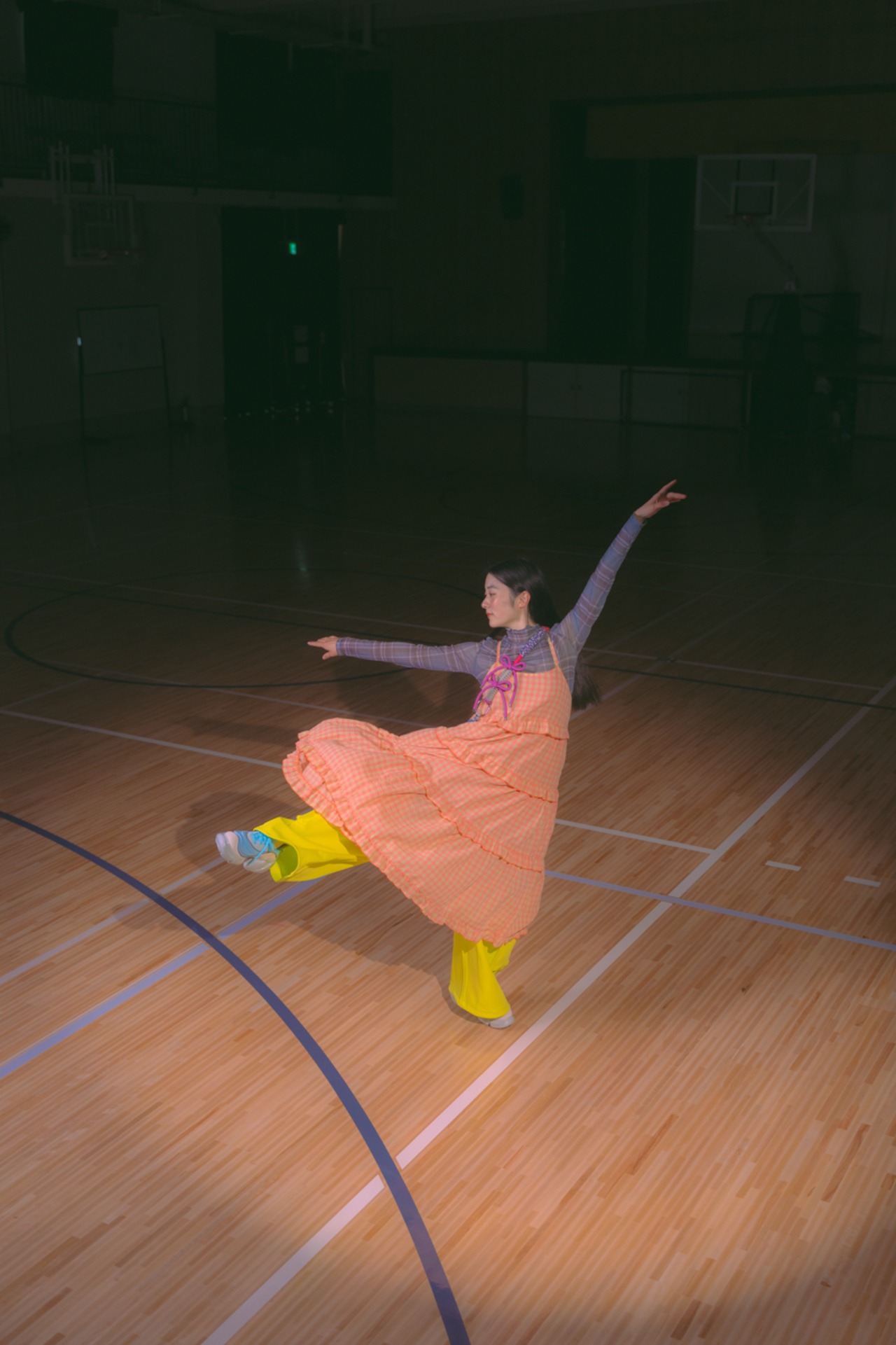 2way big ribbon flower strap Purple Pink