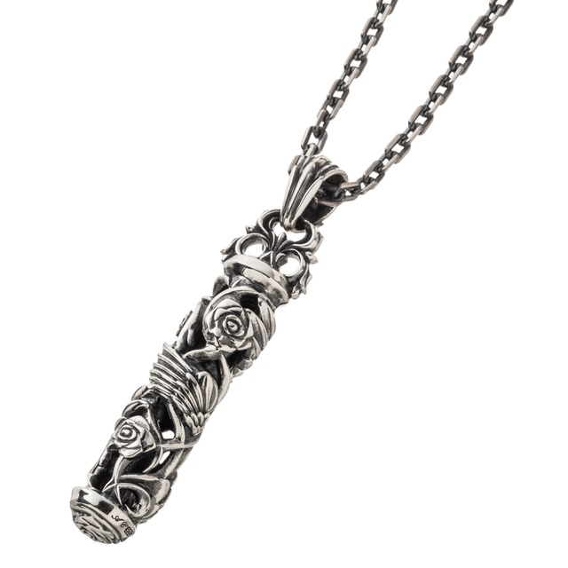 ローズウイングシリンダーペンダント ACP0367	Rose wing cylinder pendant	シルバーアクセサリー Silver Jewelry Brand