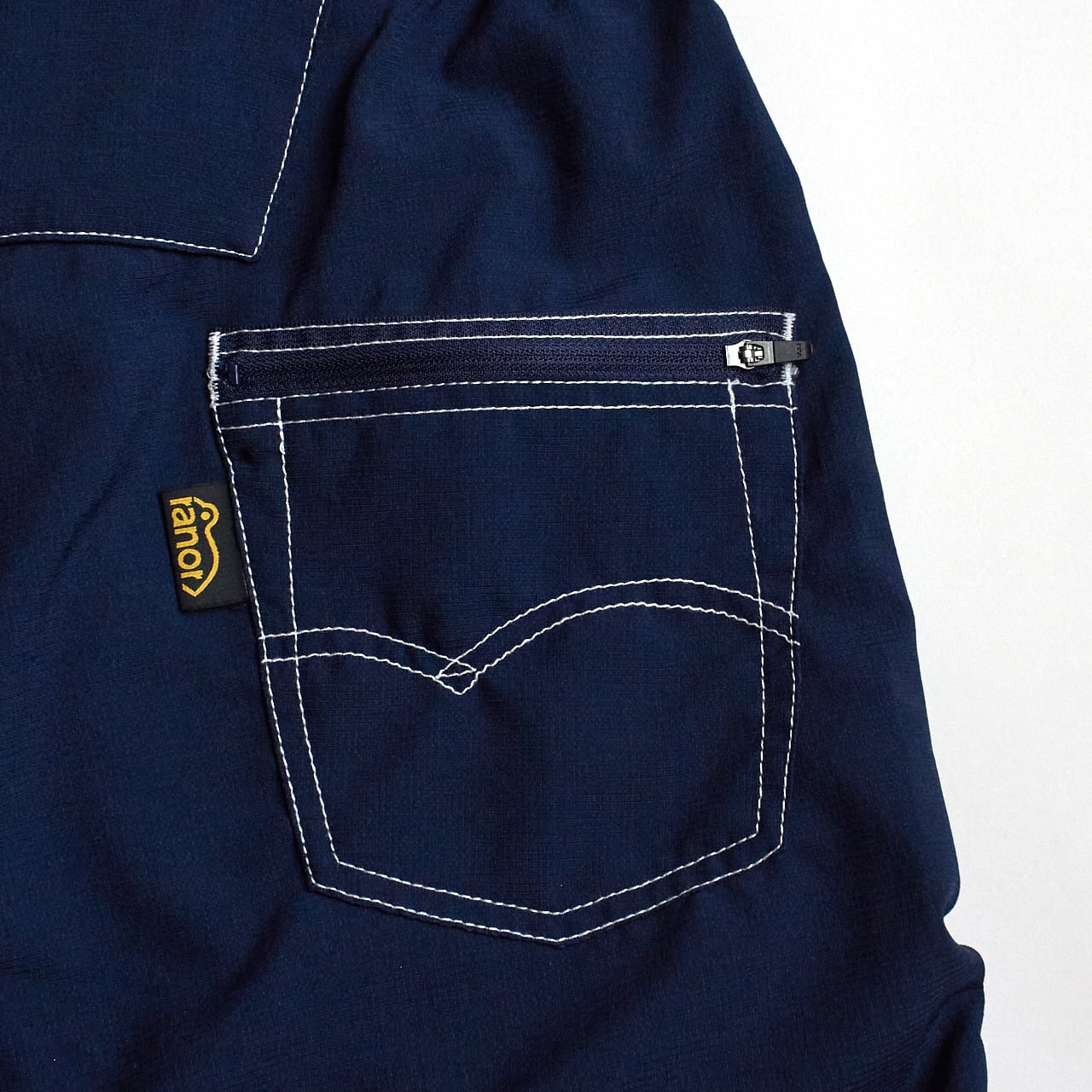 ranor（ラナー）STITCHWORK MIDDLE SHORTS - NAVY メンズ・レディース