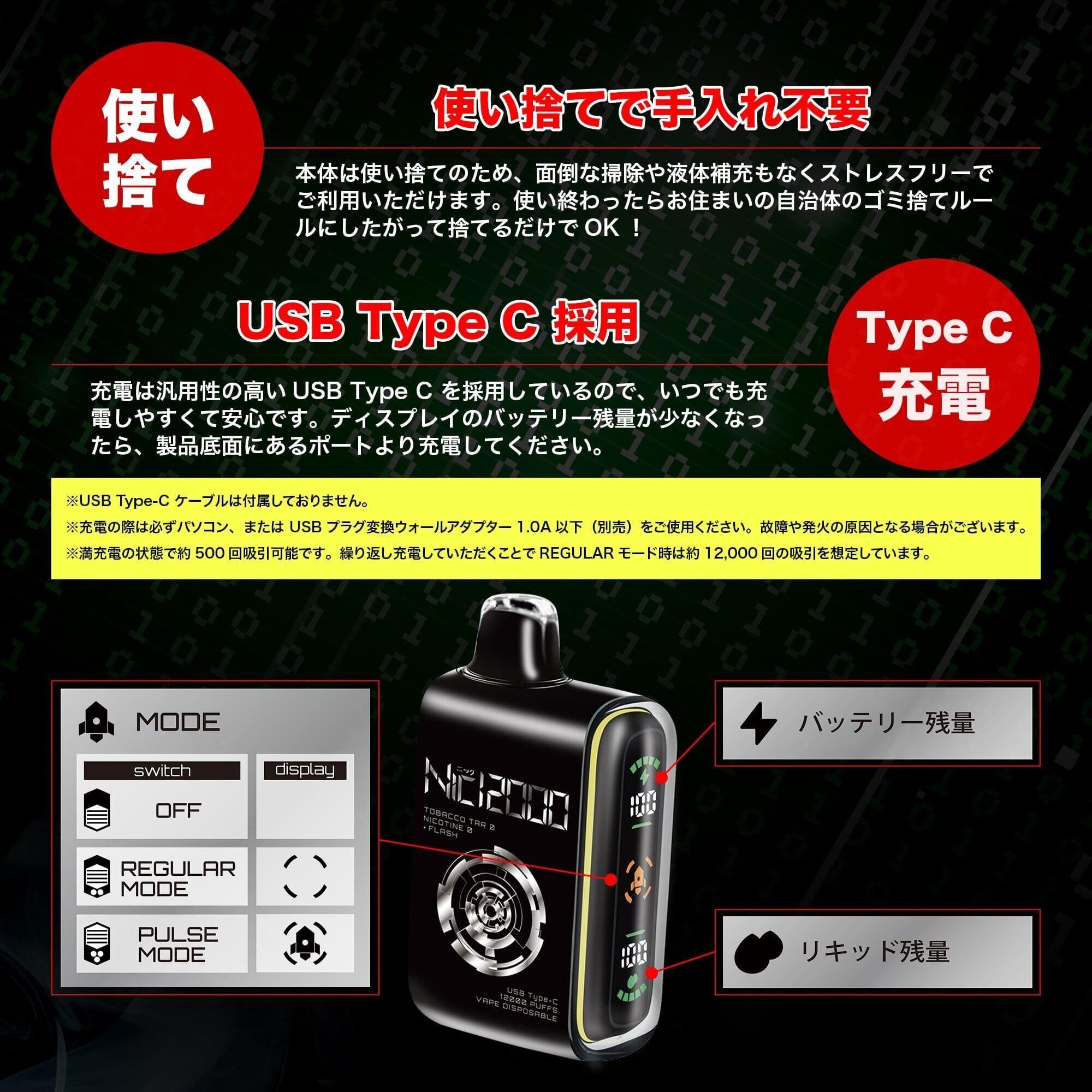 ヴォルカニックチャージ NIC CHARGE Nic12000 Nic 12000 ニック12000 ニックチャージ ニコ