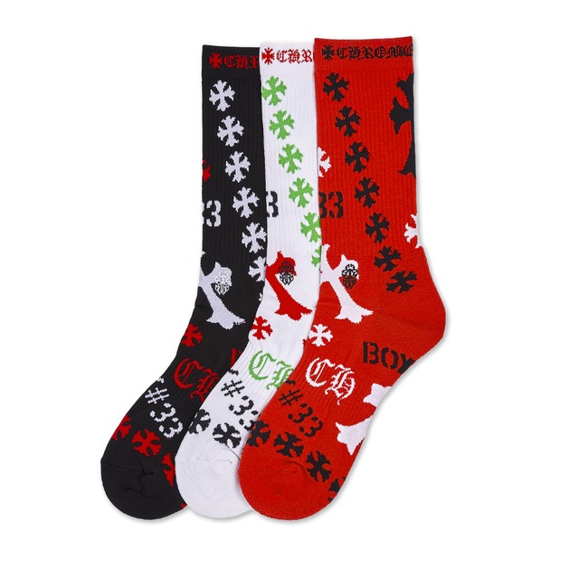 CHROME HEARTS 3枚セット ソックス/靴下