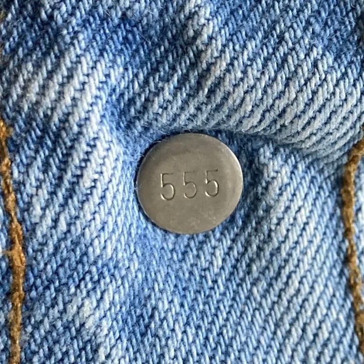 W32 L36】90's US.Levis 501 リーバイス バレンシア工場(555) ボタン裏