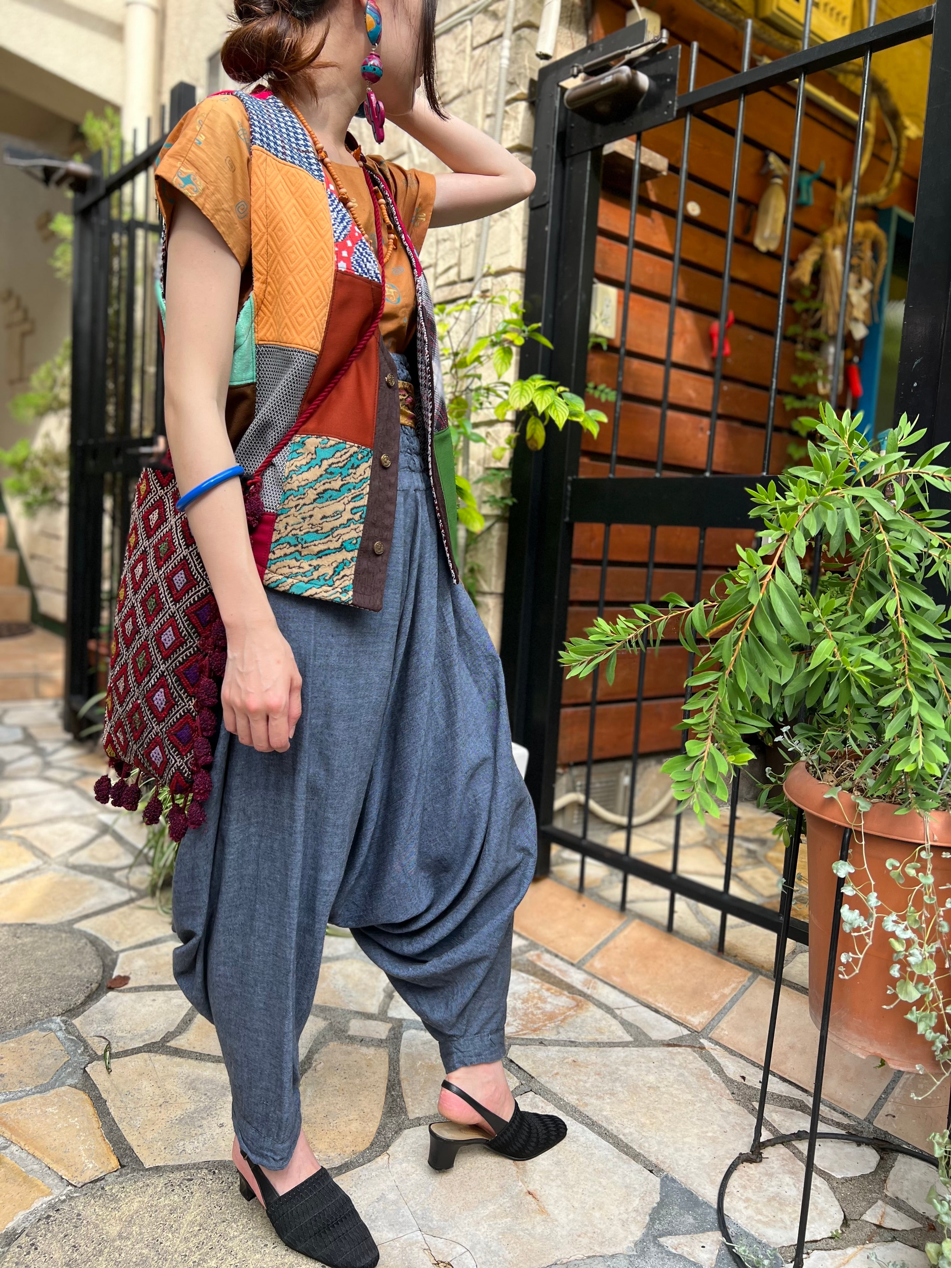 Vintage Moroccan berber wool rug bag ( ヴィンテージ モロッコ