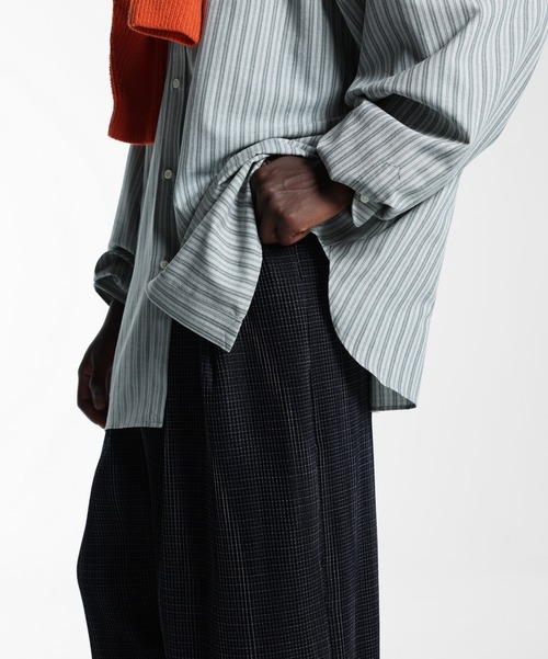 Sillage circular pleats pants deadstock watahiko tex sashiko