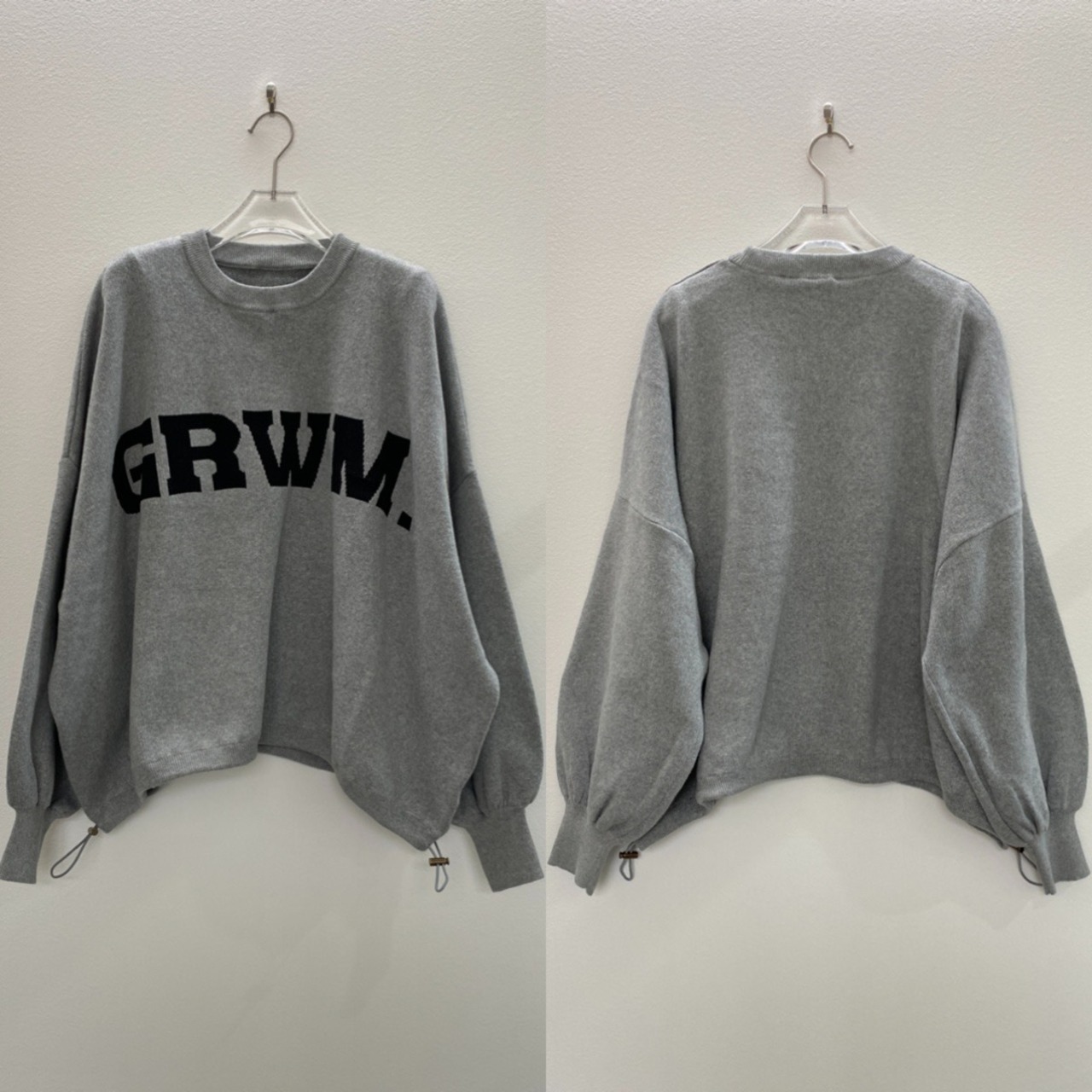 [GRWM]ボリュームワイドknit/グレー