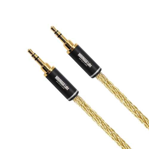 【抽選：特選アウトレット】NOBUNAGA Labs SUPREME ：3.5mmステレオミニ/3.5mmステレオミニ　16芯ショートケーブル　未発売品