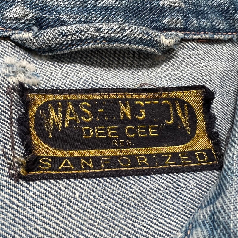 50's~ WASHINGTON DEE CEE デニムジャケット WRANGLER 111MJタイプ