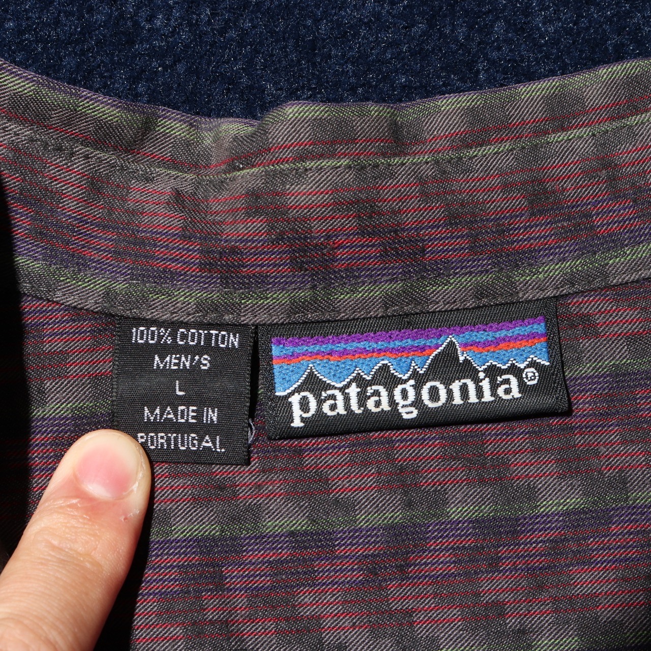 極美品 L 91年 ポルトガル製 総柄 Patagonia L/S Flannel Shirt パタゴニア 長袖 チェック ネルシャツ