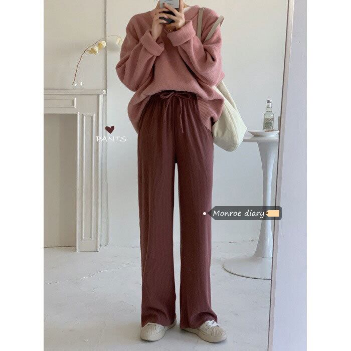 パンツ ハイウェストウェストカジュアルオータムウィンタールーズ 秋物 冬物 モンロー26134892151