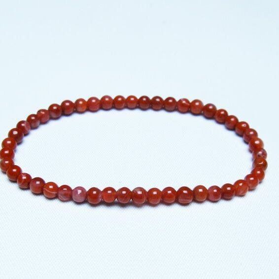 ナンホーンアゲート ブレスレット 4mm アゲート ブレス 一点物 メール便可 [M便 1/10] 111-47453