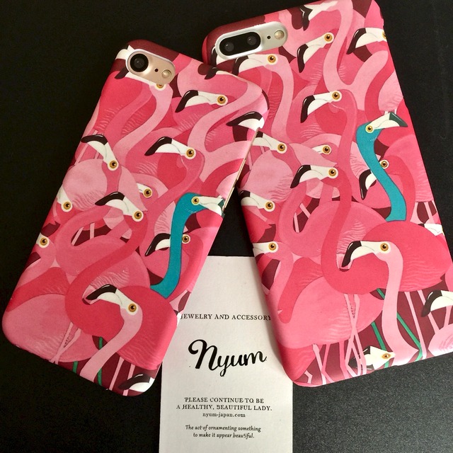 完売【iphone7/8iPhoneカバー】フラミンゴiPhoneケース　ピンク　鳥