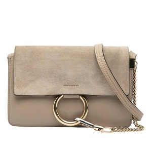 クロエ フェイ ショルダーバッグ ベージュ レザー スウェード レディース Chloe 【中古】