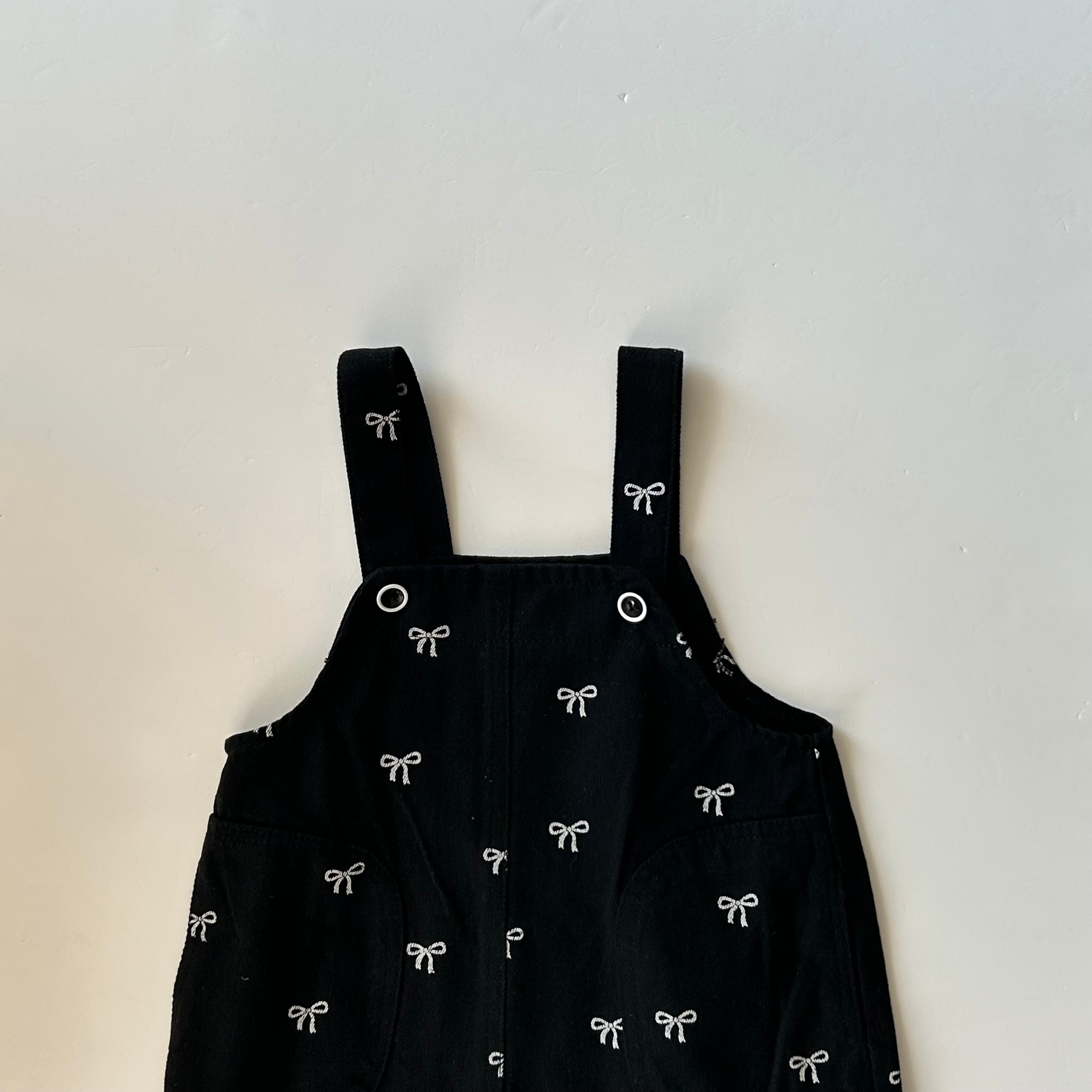 black ribbon salopette skirt