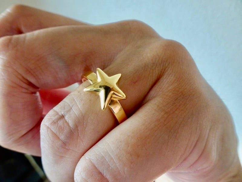 仁尾彫金『一つ星ダイヤ、幅5mm、厚み3mm平打ちバングル