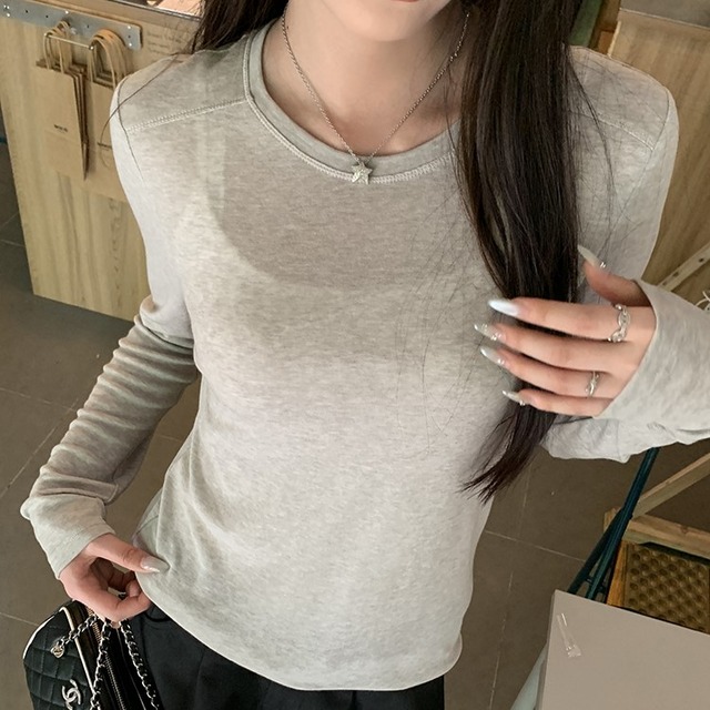 スリムフィットシアーロンTee 5color [am03073]