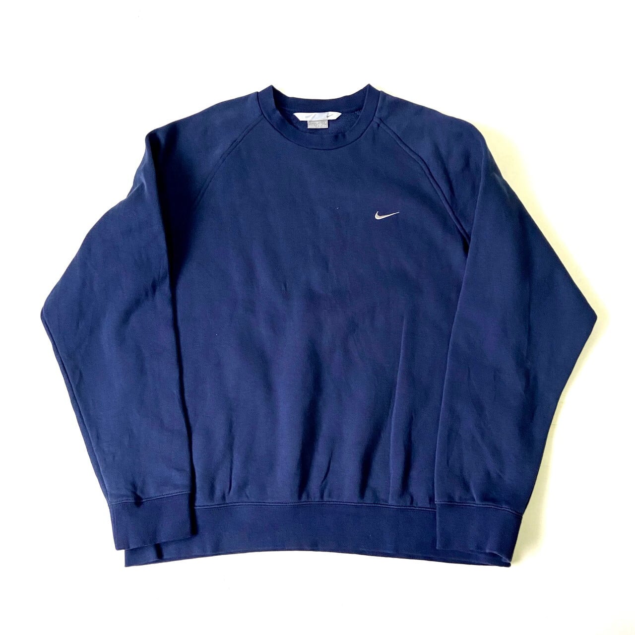 NIKE ナイキ スウォッシュ 刺繍ロゴ ラグランスウェット ネイビー 紺色 