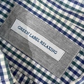 green label relaxing グリーンレーベルリラクシング ギンガムチェック ボタンダウン BD 長袖 シャツ XL