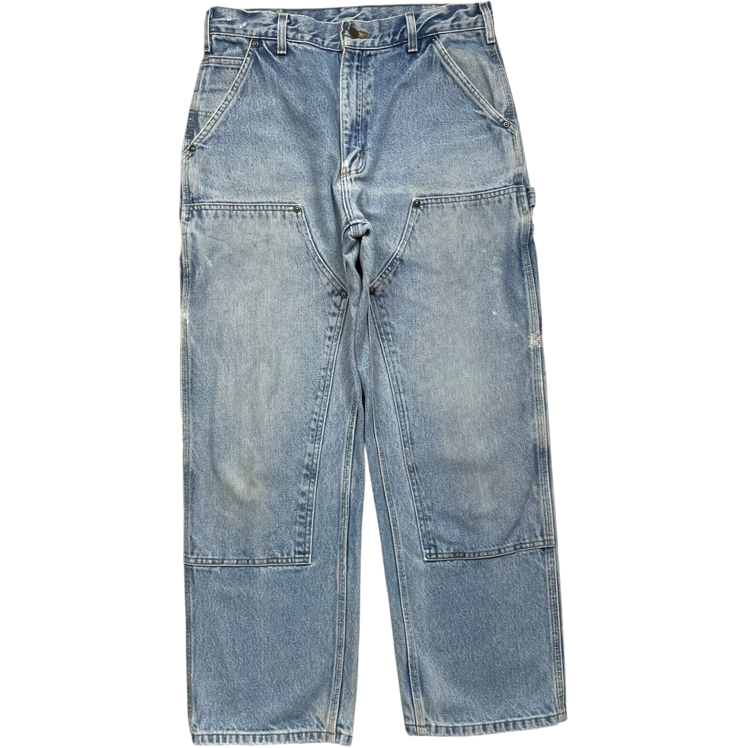 《実寸 W33 L30》 Carhartt カーハート ペインターパンツ ワークパンツ デニムパンツ ダブルニー 色落ち フェード ダメージ no.10337