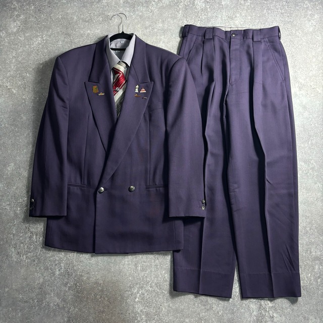 GIVENCHY 勤しん 【vintage】セットアップ ダブルスーツ ダークネイビー