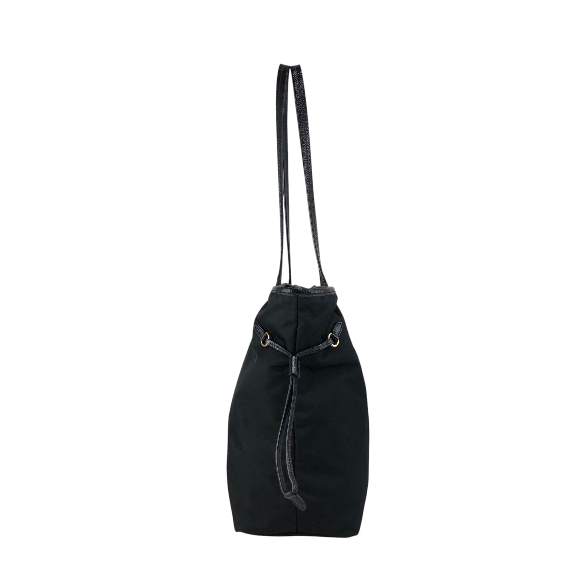 PRADA プラダ トートバッグ ブラック ロゴ ナイロン vintage