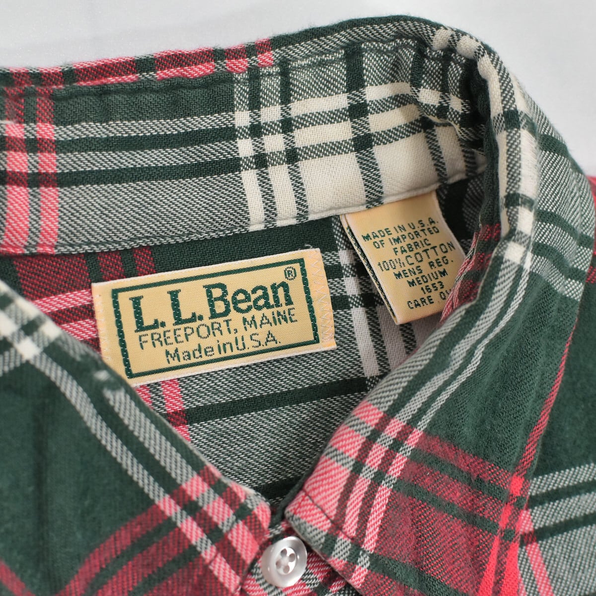 80s アメリカ製 L.L.Bean エルエルビーン タータンチェック ライトネルシャツ ヴィンテージ フランネル 長袖 ビンテージ メンズL～相当  | 古着屋 grin days memory 【公式】古着通販 オンラインストア powered by BASE