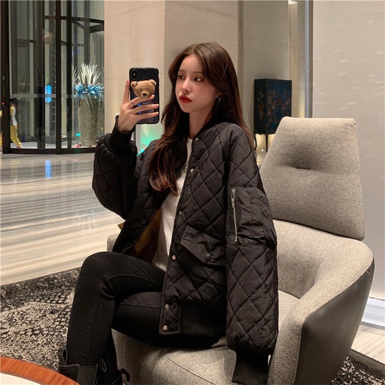 魅力を増すコツ INSスタイル 野球 パッド入りジャケット 暖かい パッド入り 秋 冬 韓国版 怠惰な風