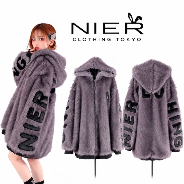 超ふわもこ OVERSIZE SHADOW PURPLE FUR OUTER