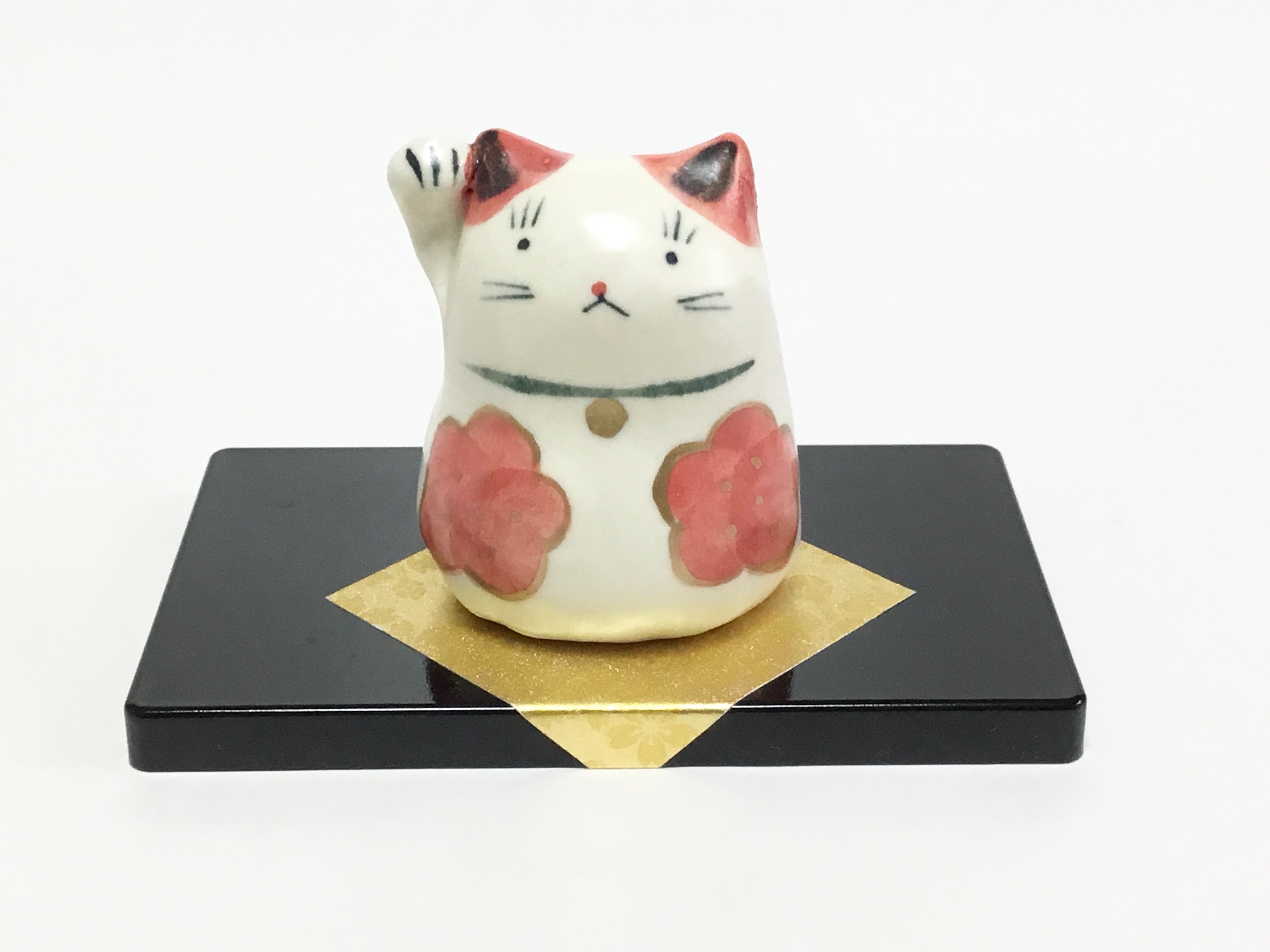 招き猫置物 招猫・青花 瀬戸焼 | お茶の尾川園