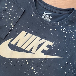 【NIKE】ペイント加工 プリントTシャツ ロゴ ナイキ Sサイズ us古着 アメリカ古着