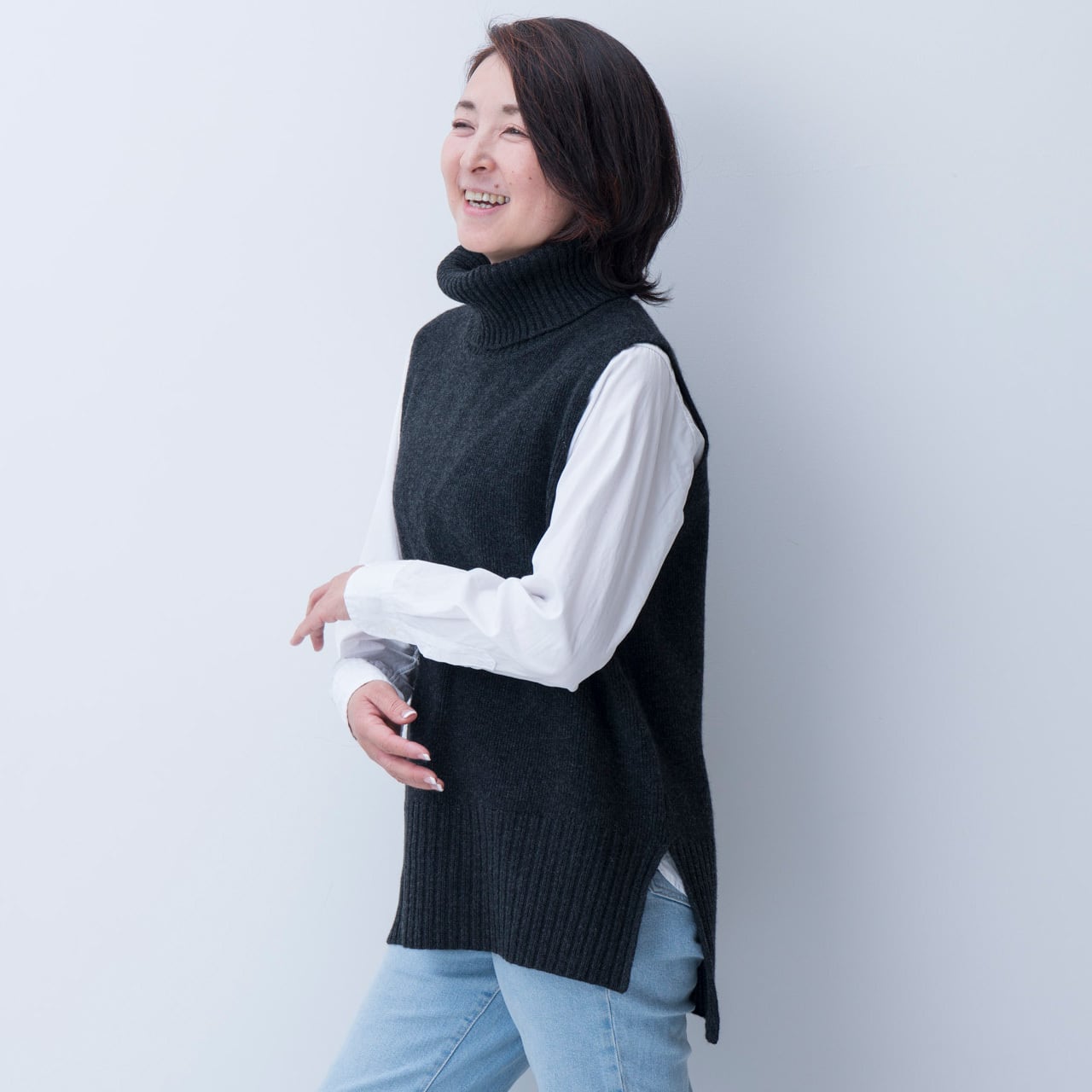 タートルネックベスト（サイズ：38・42） | 白田のカシミヤ ONLINESHOP