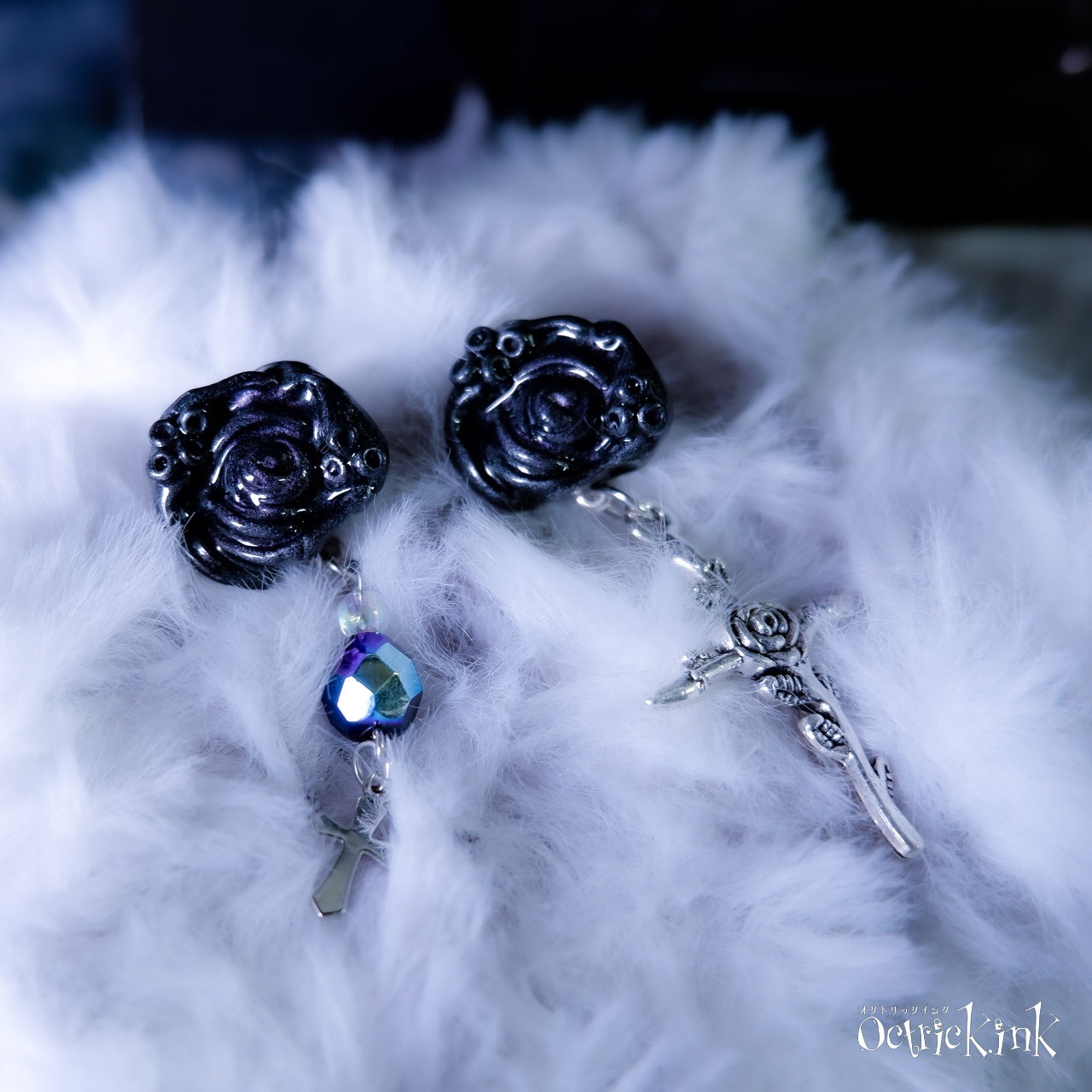 KRAKEN　Bubble　Яose　ピアス/イヤリング（INK）