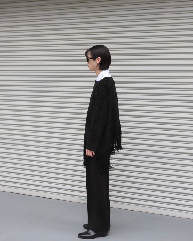 asymmetric fringe knit