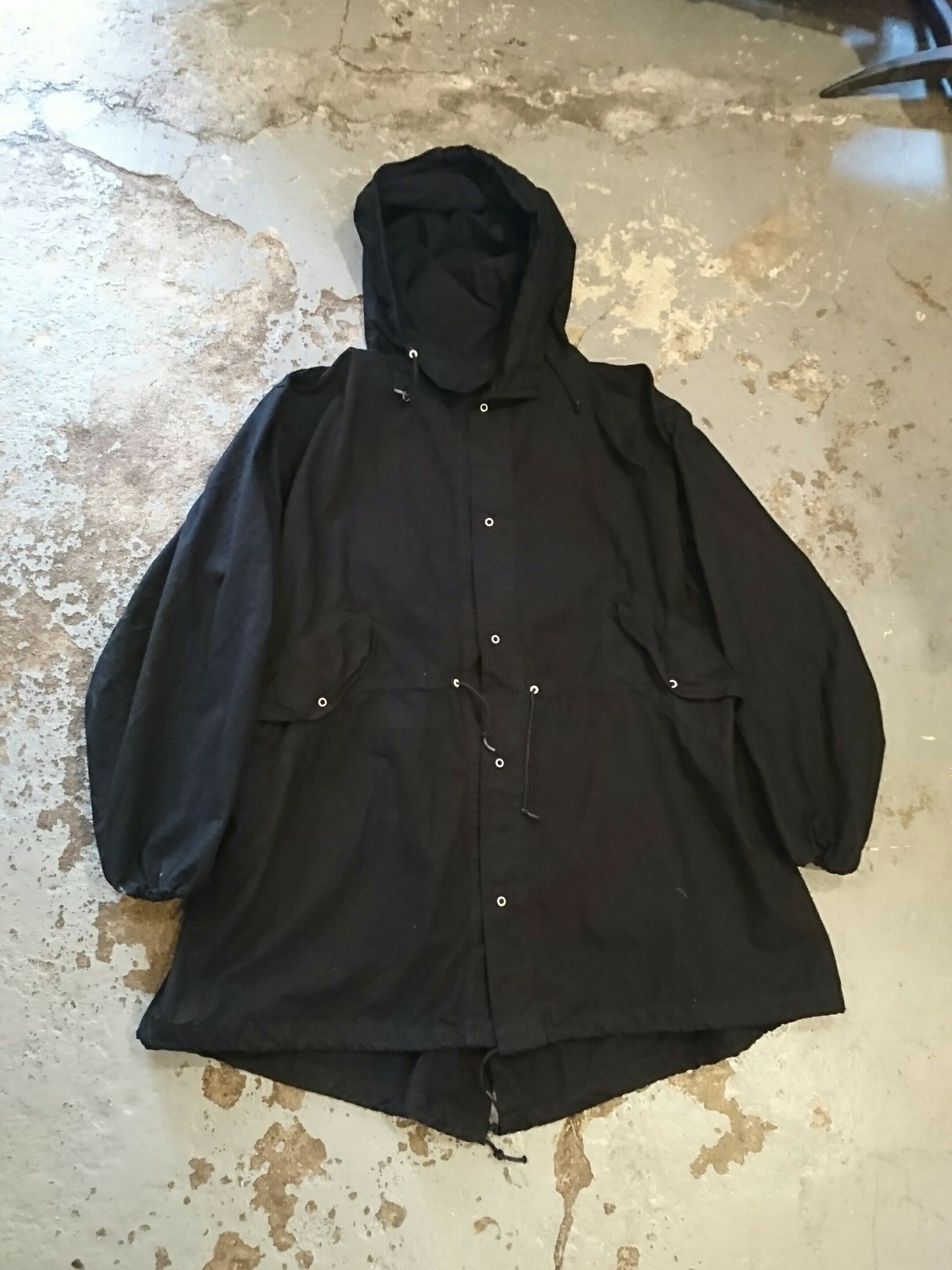 70s "US ARMY SNOW CAMOUFLAGE PARKA" Black Color (Overdye)