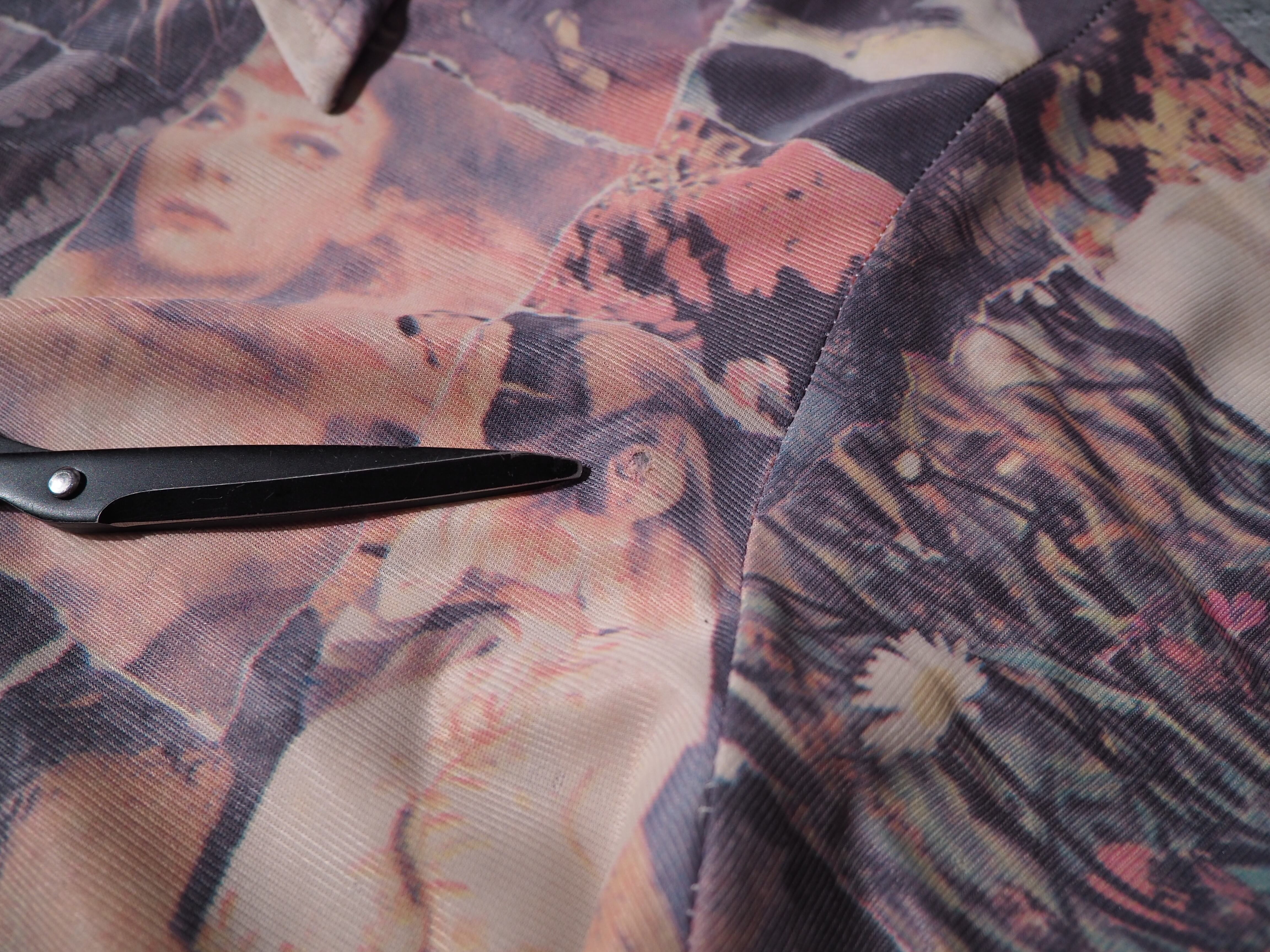 1970s Designer photo printed Design vintage shirt