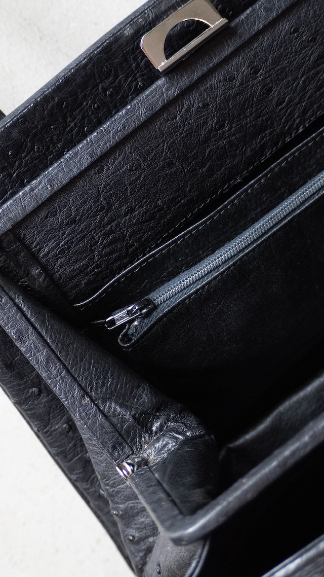 "Takashimaya" 1980s Ostrich leather bag