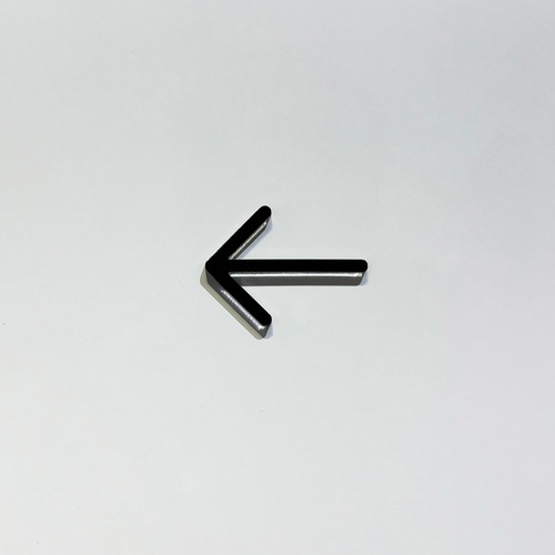 ツケレルン（ピクトサイン）軽量 アクリル 壁付け 看板 標識 （矢印01）kabe-0054