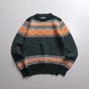 1970s  Vintage  Jacquard  Sweater  S