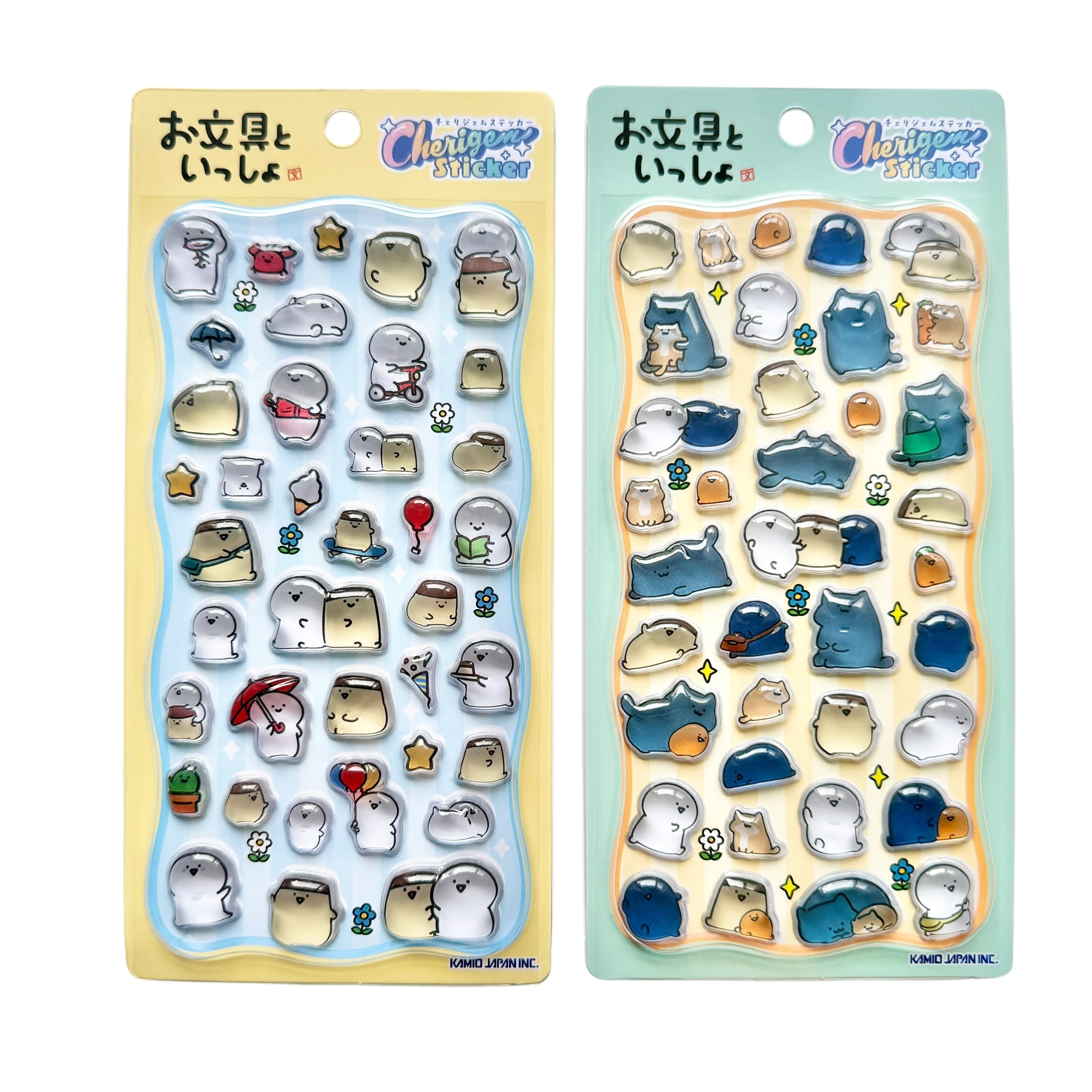 2枚セット】『お文具といっしょ』チェリジェムステッカー集合 お文具