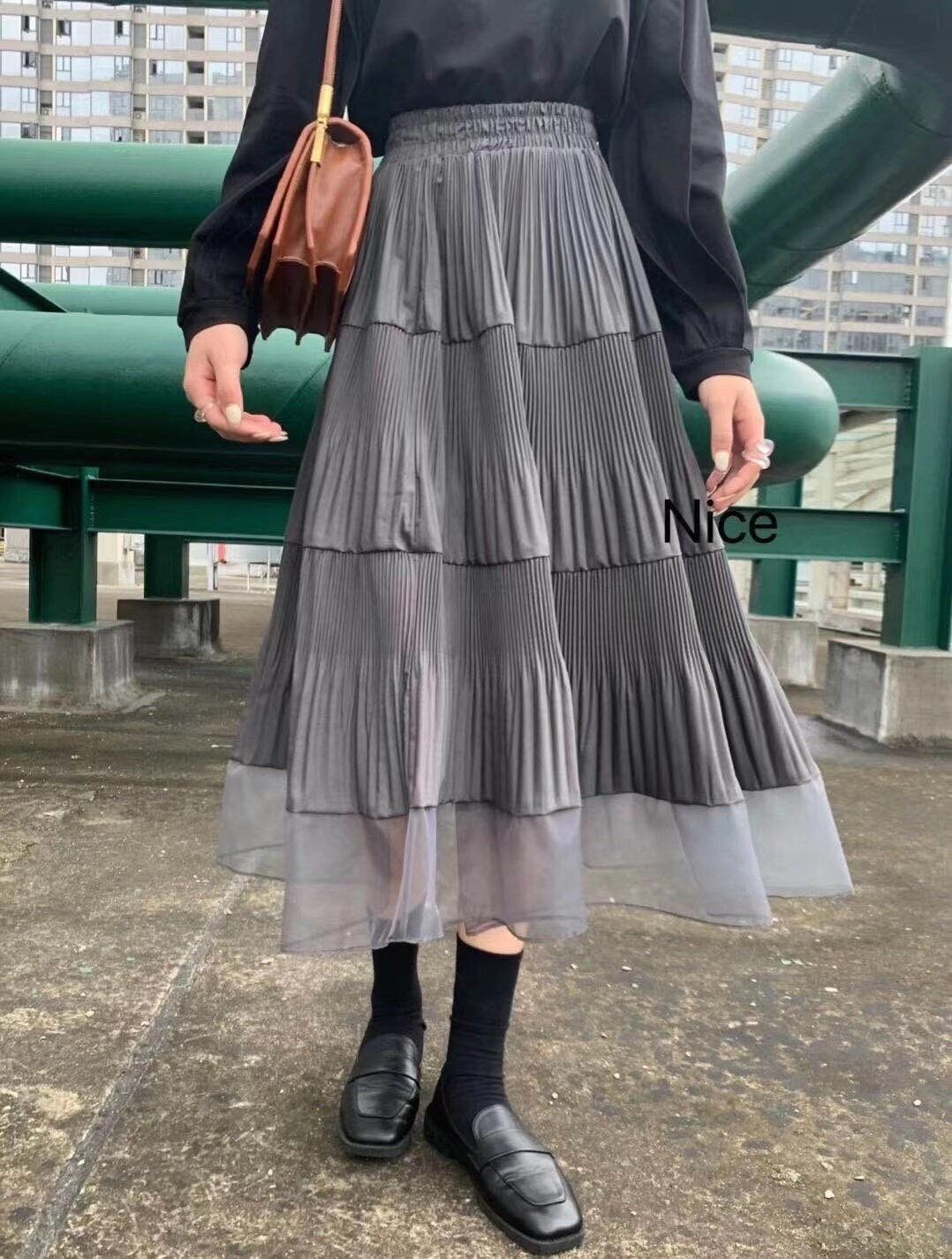 ティアードフレアスカート